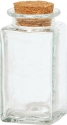 Vasetto rettangolare vetro con tappo sughero