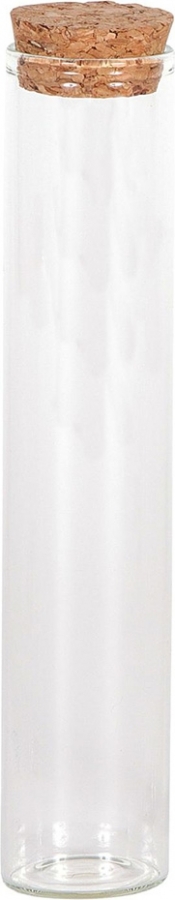 Tuuters - 25 provette in Vetro da Laboratorio, con Tappi in Sughero Naturale ✪ Linea Premium ✪ Vetro Spesso, Trasparente, 160 x ø 16 mm