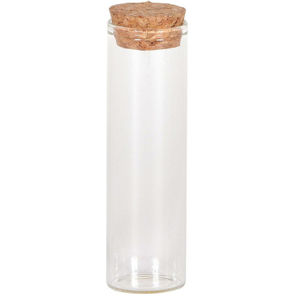 Provetta in vetro con tappo in sughero