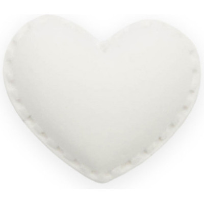 Gessetto Cuore bianco con cucitura 2