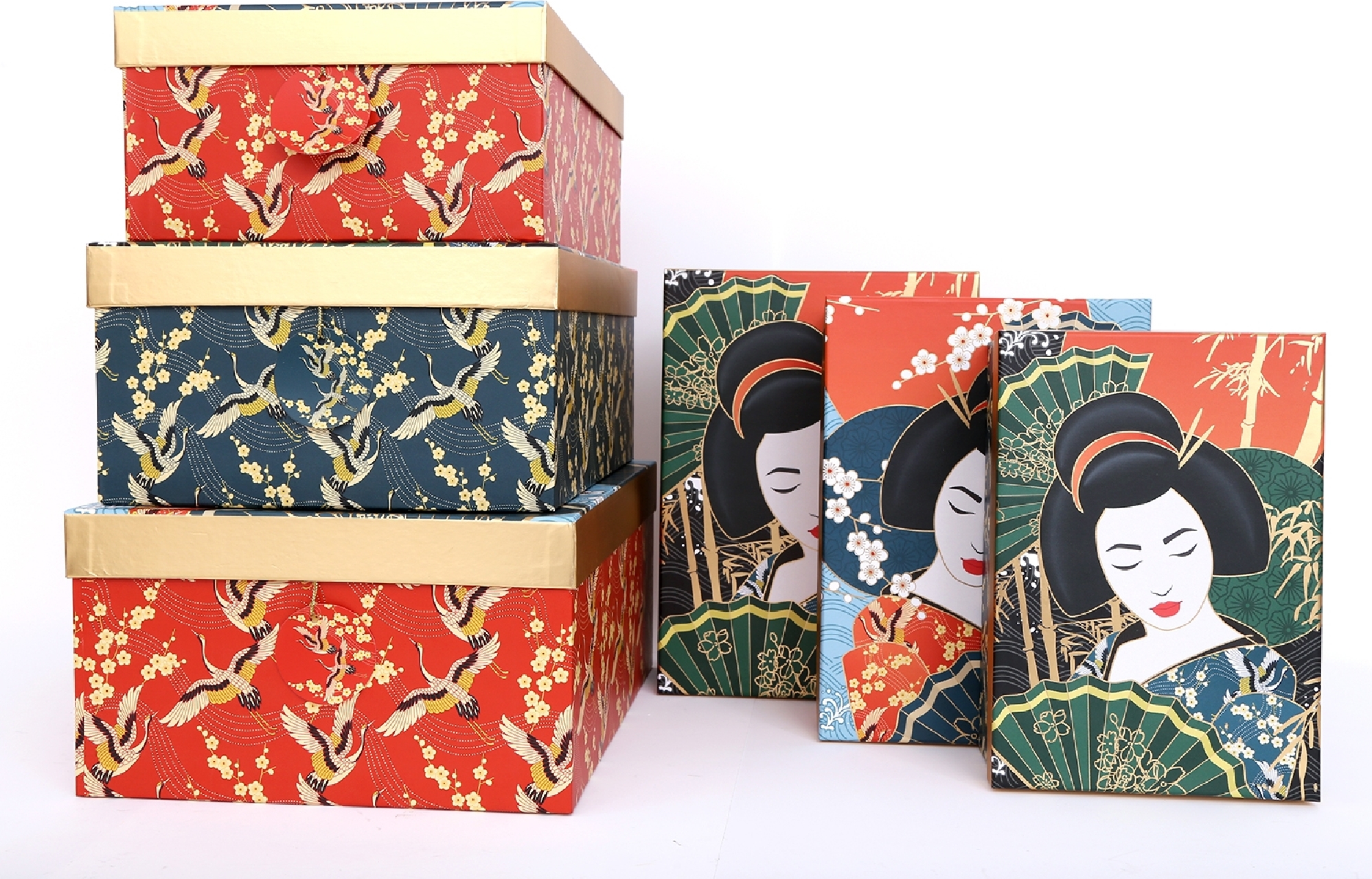 scatole con fantasia geisha