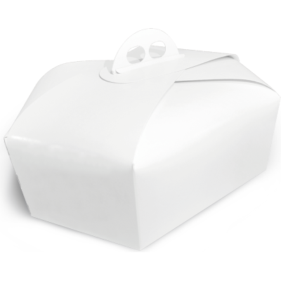 Scatola per colomba bianca in cartoncino reciclato