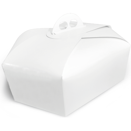 Scatola per colomba bianca in cartoncino reciclato