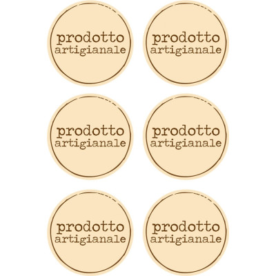 Etichette con scritta prodotto artigianale in confezione da 60 pezzi