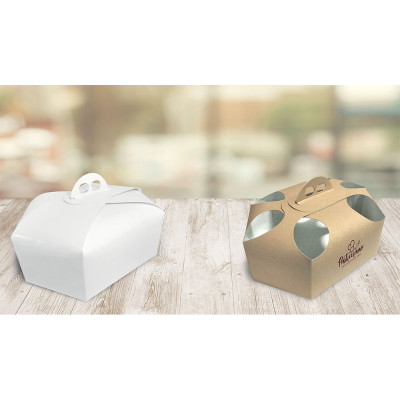 Scatola per colomba bianca in cartoncino reciclato 2