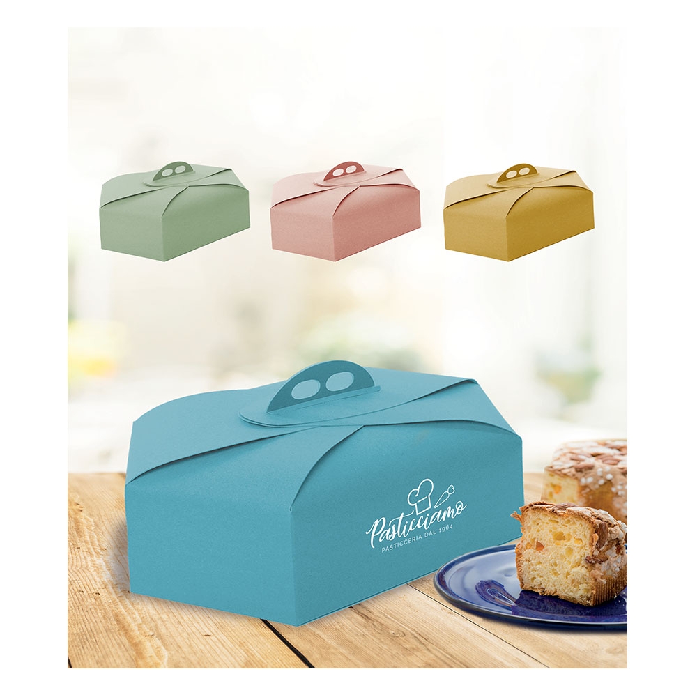 Scatola Esagonale Bianca Lucida Porta Colomba 1KG