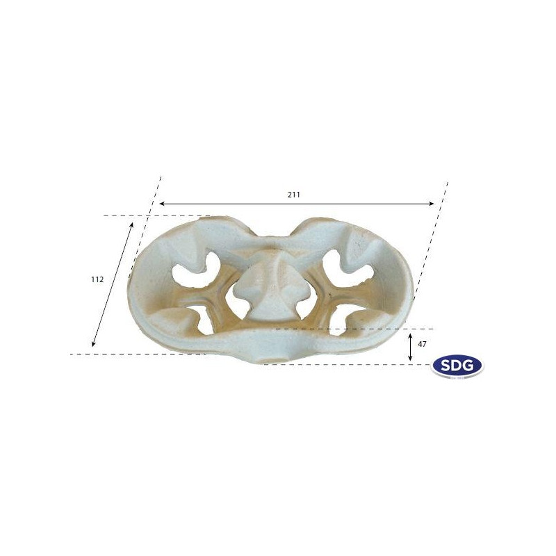 Porta bicchieri due posti  Porta Bicchieri 2 Posti in Polpa di Cellulosa - NON DISPONIBILE