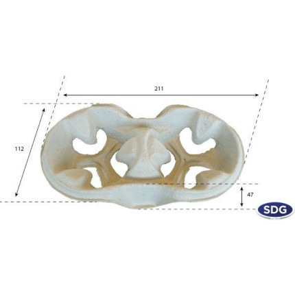 Porta bicchieri due posti  Porta Bicchieri 2 Posti in Polpa di Cellulosa - NON DISPONIBILE Porta bicchieri due posti  Porta Bicchieri 2 Posti in Polpa di Cellulosa - NON DISPONIBILE