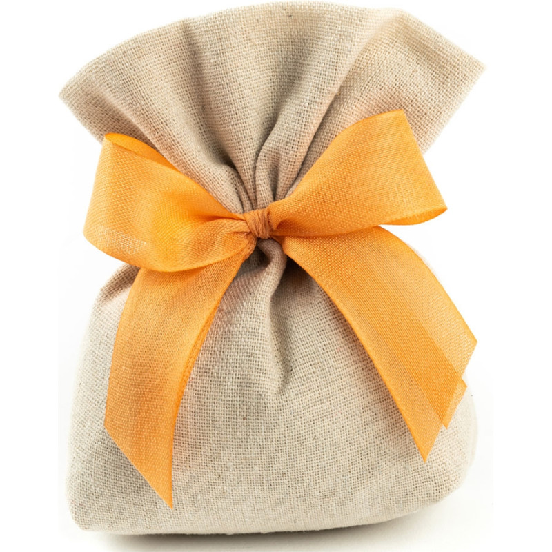 Sacchetto in lino portaconfetti Cubo barcellona in confezione da 10 pezzi