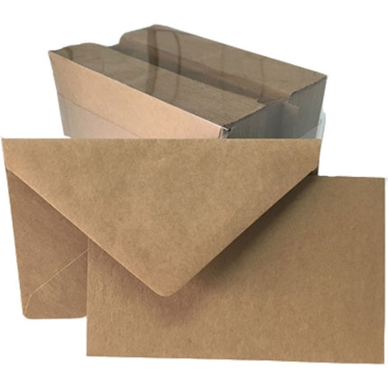 Cartoncino con buste kraft in confezione da 100 pezzi