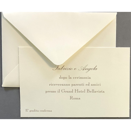 Biglietti avorio Oxford con busta in confezione da 10 pezzi