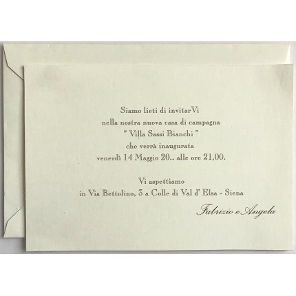 Biglietti avorio Oxford con busta in confezione da 10 pezzi Biglietti avorio Oxford con busta in confezione da 10 pezzi