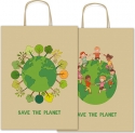 Busta shopper in carta Eco Save the Planet