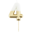 Candelina metal con pick bianco e oro