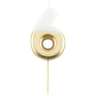 Candelina metal con pick bianco e oro