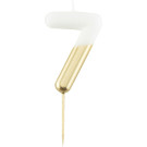 Candelina metal con pick bianco e oro