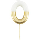 Candelina metal con pick bianco e oro