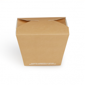 FOOD box in cartoncino avana laminato antiunto per asporto, delivery e take away - vendita online all'ingrosso - 85x65x90mm