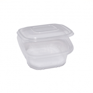 Vaschetta trasparente in PP con coperchio incernierato  - vendita online all'ingrosso b2b - 750cc