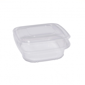 Vaschetta trasparente in PP con coperchio incernierato  - vendita online all'ingrosso b2b - 1000cc