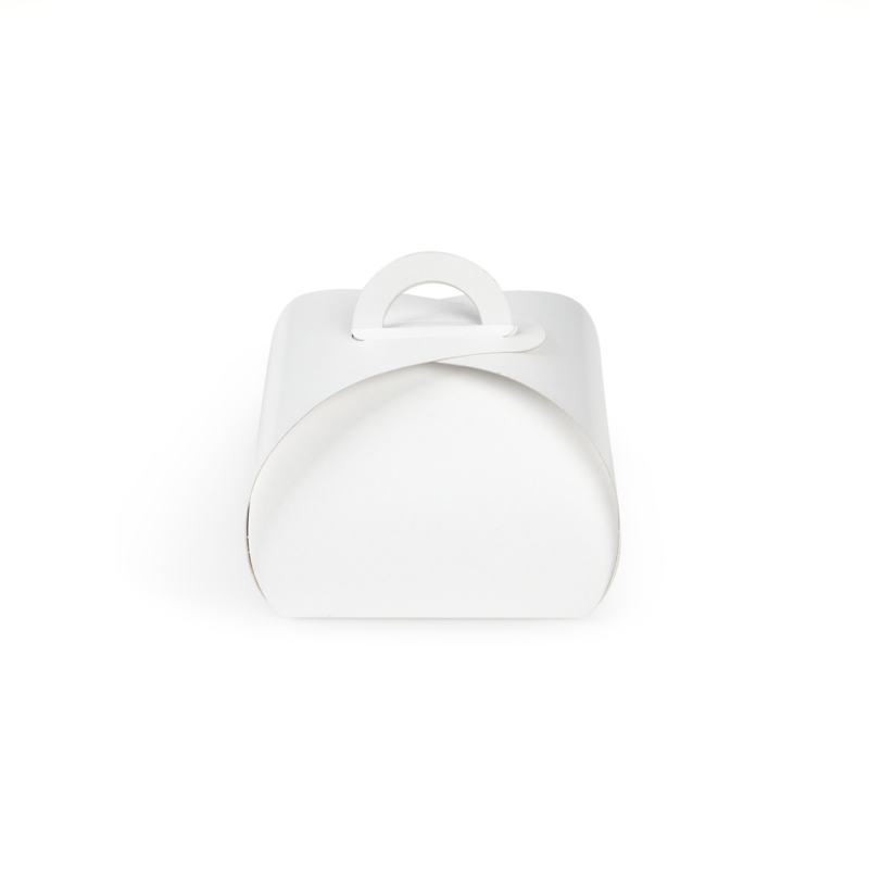 Scatola Bianca per Dolci Monoporzione con Manico (25 pezzi) Vendita all'ingrosso b2b online - singola