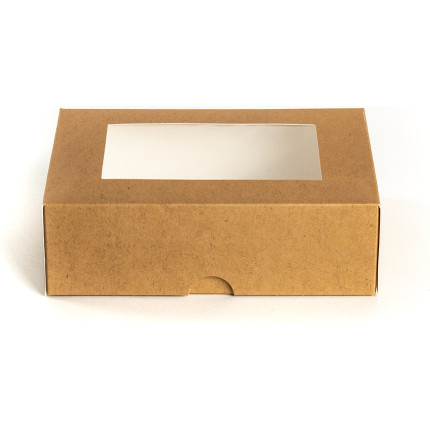 Contenitore Rettangolare con Finestra per Asporto (25 Pezzi) - singola frontale Contenitore Rettangolare con Finestra per Asporto (25 Pezzi) - singola frontale