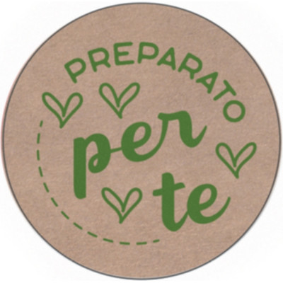 Etichetta tonda "Preparato per te" 2