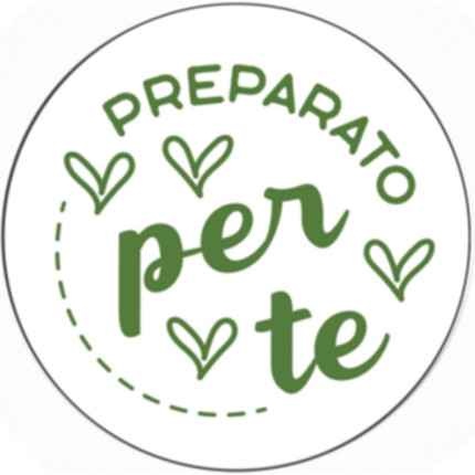 Etichetta Tonda Linea Preparato per Te - Vendita online all'ingrosso b2b - Tonda 1 - bianca verde