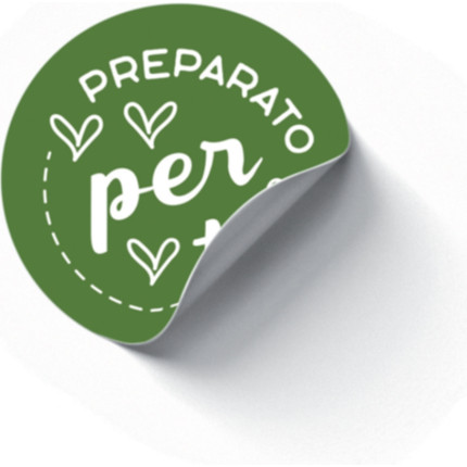 Etichetta Tonda Linea Preparato per Te - Vendita online all'ingrosso b2b - Tonda 1 - verde bianca