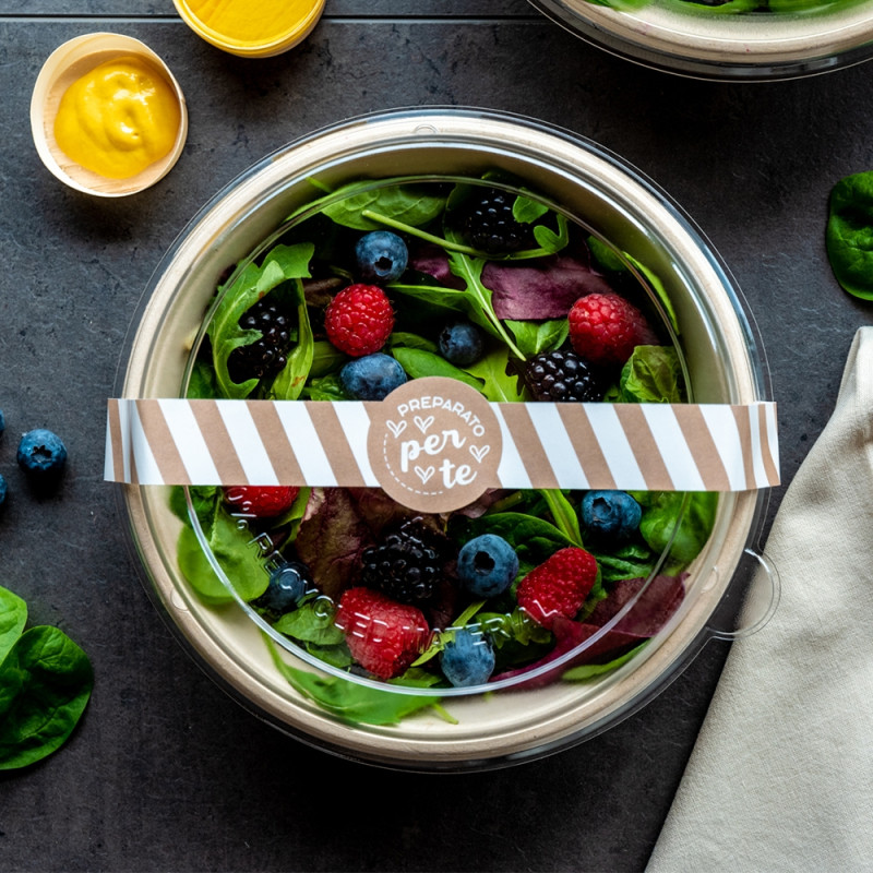 Etichetta Lunga Linea Preparato per Te - Vendita online all'ingrosso b2b - ambientata ciotola bio