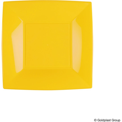 Piatti in Plastica per dessert Nice (25 pezzi) - Vendita online all'ingrosso b2b - giallo