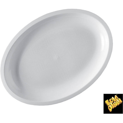 Piatto Ovale Piano Riutilizzabile (25 pezzi) - Vendita online all'ingrosso b2b - piccolo 2