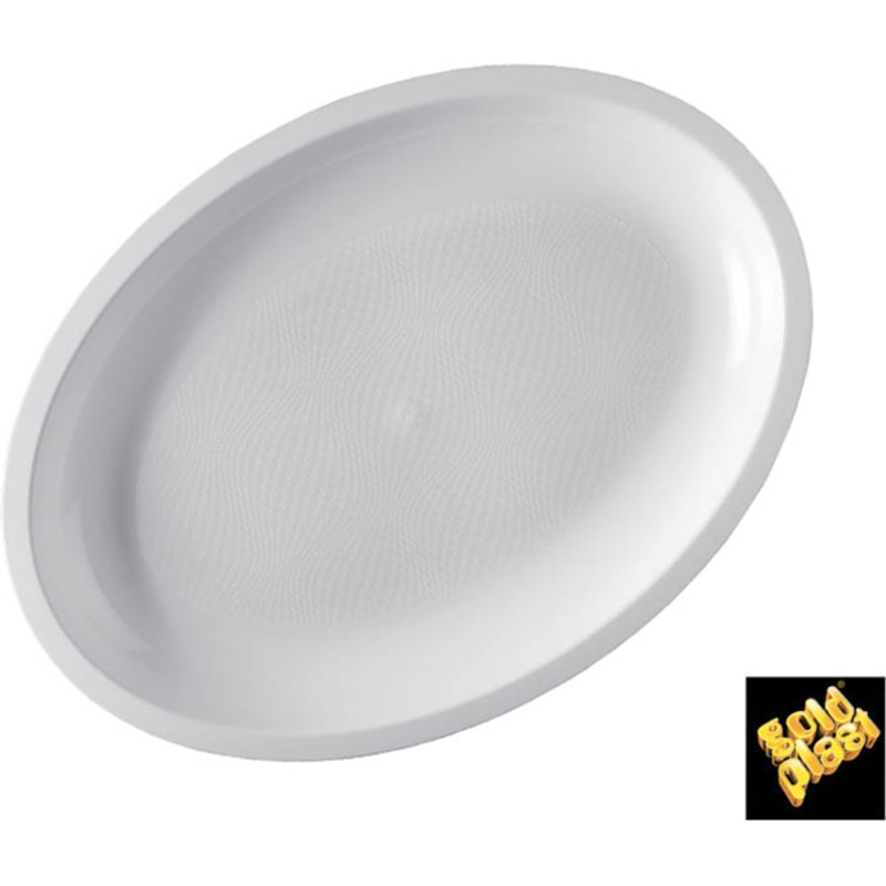 Piatto Ovale Piano Riutilizzabile (25 pezzi) - Vendita online all'ingrosso b2b - grande