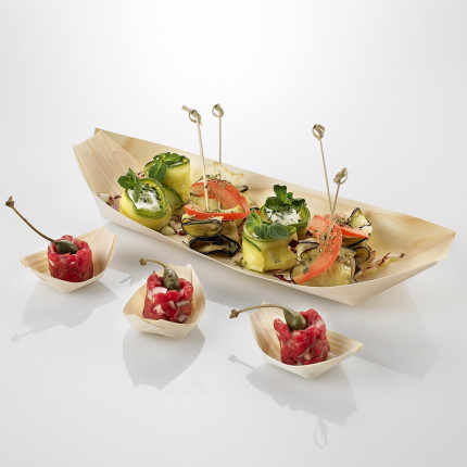 Barchetta in Pino (50 Pezzi) - Vendita online all'ingrosso b2b - esempio ambientato