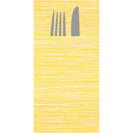 Tovaglioli Portaposate Millerighe Airlaid in Carta Secco (40 pezzi) - Vendita online all'ingrosso b2b - giallo mimosa Tovaglioli Portaposate Millerighe Airlaid in Carta Secco (40 pezzi) - Vendita online all'ingrosso b2b - giallo mimosa