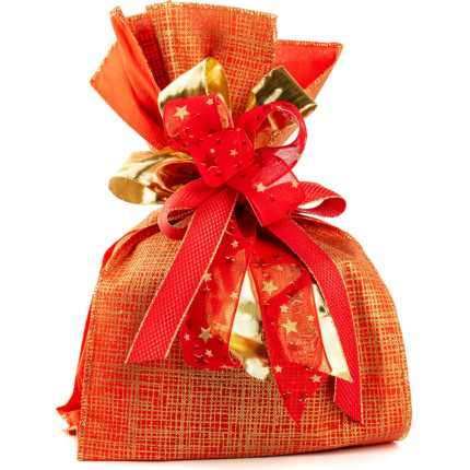 Buste gold net etoffe patisserie rosse, confezione da 10 pezzi. Vendita all'ingrosso e online