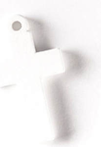 Croce in legno pendente bianca. vendita all'ingrosso e online