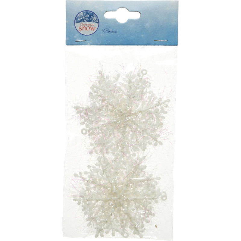 Faburo in cellophane con fiocchi di neve 2 rotoli da 4 m x 43 cm trasparente 