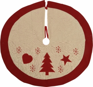 Gonnellina per Albero di Natale Beige e Rossa - vendita online all'ingrosso b2b
