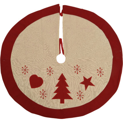 Gonnellina per Albero di Natale Beige e Rossa - vendita online all'ingrosso b2b