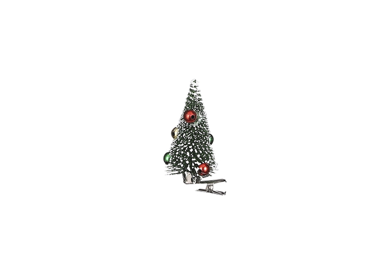 Clip con alberello natalizio verde (6 pezzi)