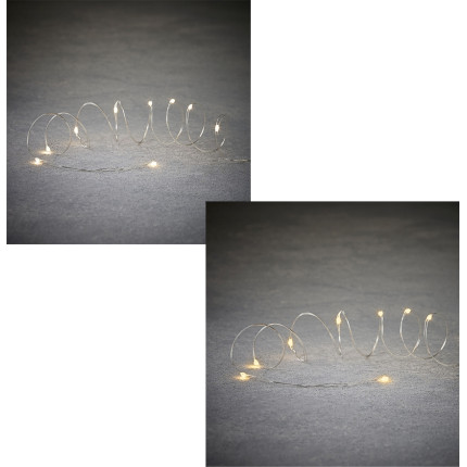 Filo Metal con 10 Luci Led a Batteria e Timer - Vendita online all'ingrosso b2b