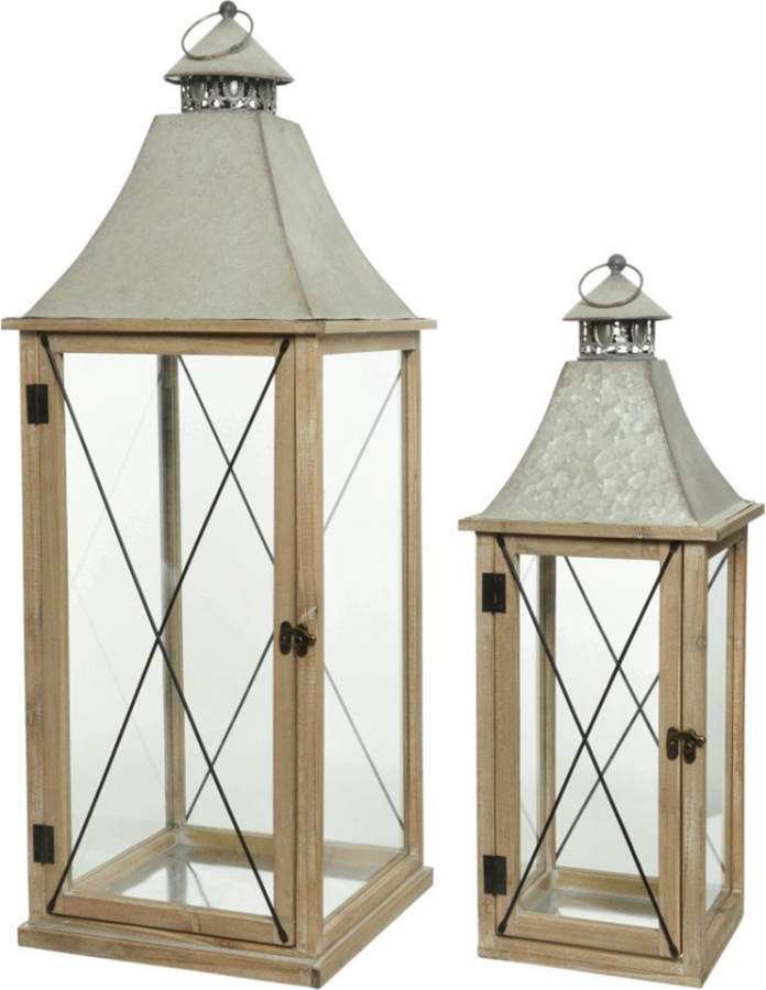 Lanterna in legno naturale. Disponibile in due formati. Vendita all'ingrosso e online