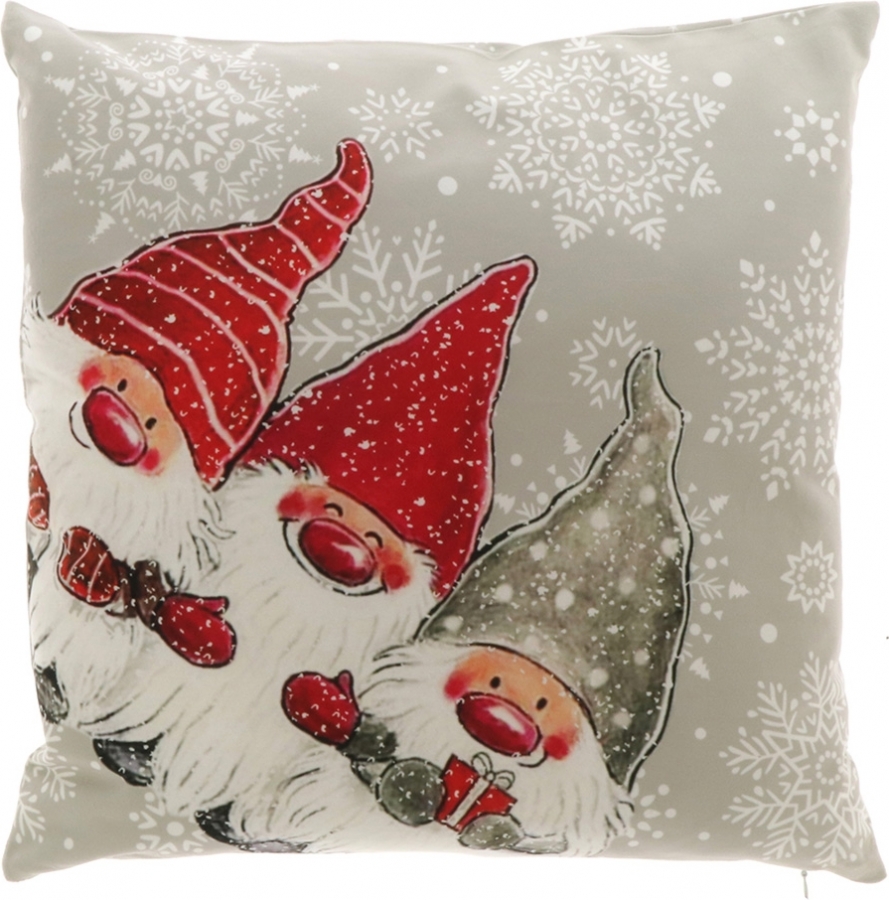 Cuscino natalizio con stampa elfi