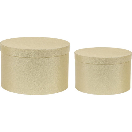 Scatola tonda glitter oro