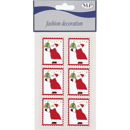 Bigliettini adesivi babbo natale (6 pezzi)
