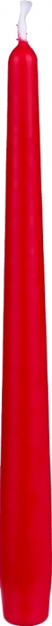 Candela conica 250mm rosso rubino
