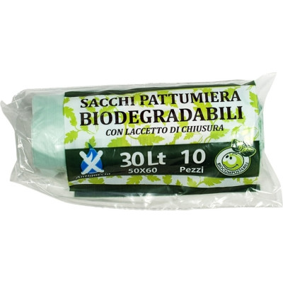 Sacchi Pattumiera Bio per Umido con Laccetto (10 Pezzi)