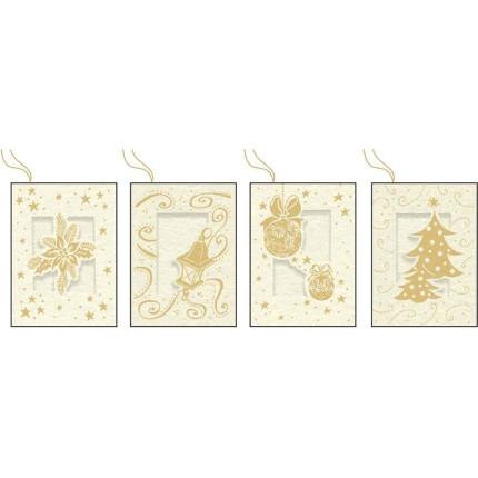 Chiudipacco Natale fustellato in confezione da 10 pezzi. Vendita all'ingrosso e online