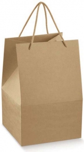 Saccotto avana con cordini scatola per regali, delivery, take away e oggettistica ingrosso b2b online incartare professionisti